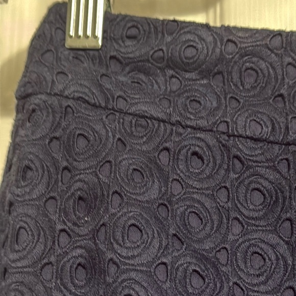 Talbots navy blue cotton lined lace skirt size 4 - Picture 12 of 14